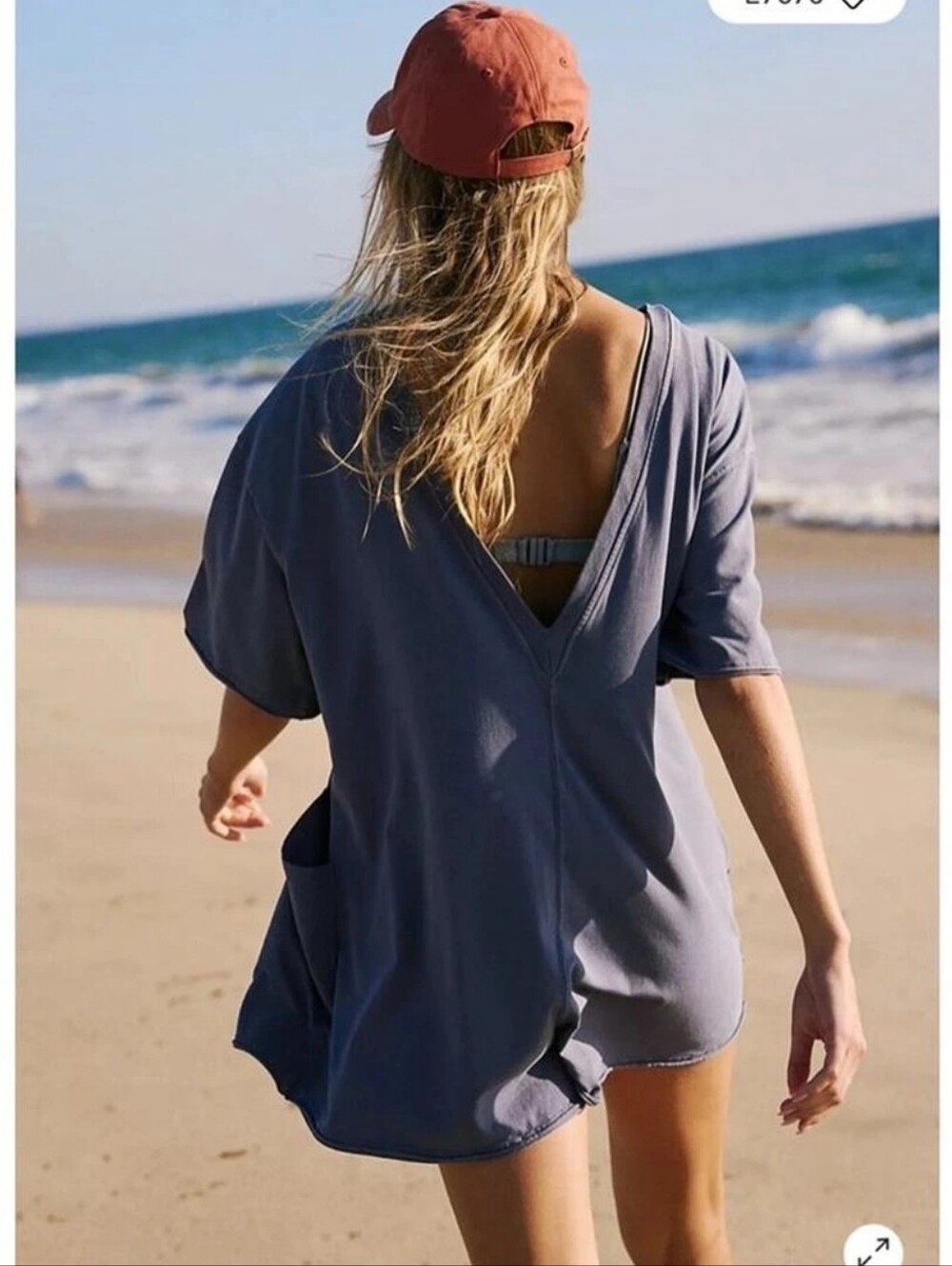 FP Movement by Free People Lilac/Gray Short Sleeve Romper - Picture 3 of 3